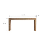 Console étroite rectangulaire en bois Nick Rustic 63 de GDFStudio