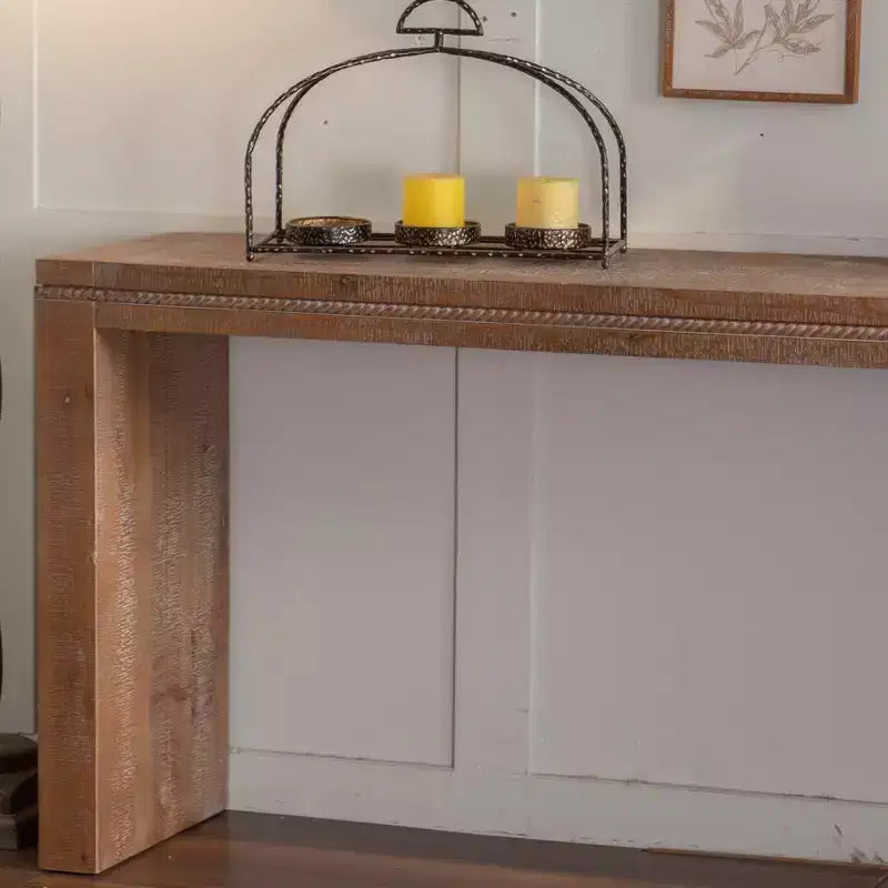 Console étroite rectangulaire en bois Nick Rustic 63 de GDFStudio