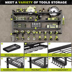 Organisateur d'outils électriques à 4 niveaux Hausource avec 8 supports de perceuse, étagère de rangement pour outils, cadeau pour hommes