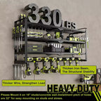 Organisateur d'outils électriques à 4 niveaux Hausource avec 8 supports de perceuse, étagère de rangement pour outils, cadeau pour hommes