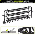Organisateur d'outils électriques à 4 niveaux Hausource avec 8 supports de perceuse, étagère de rangement pour outils, cadeau pour hommes