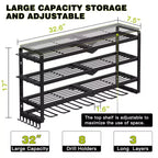 Organisateur d'outils électriques à 4 niveaux Hausource avec 8 supports de perceuse, étagère de rangement pour outils, cadeau pour hommes