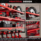 Organisateur d'outils électriques à 4 niveaux Hausource avec 8 supports de perceuse, étagère de rangement pour outils, cadeau pour hommes
