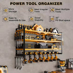 Organisateur d'outils électriques à 4 niveaux Hausource avec 8 supports de perceuse, étagère de rangement pour outils, cadeau pour hommes