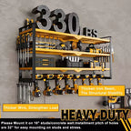 Organisateur d'outils électriques à 4 niveaux Hausource avec 8 supports de perceuse, étagère de rangement pour outils, cadeau pour hommes