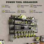 Organisateur d'outils électriques à 4 niveaux Hausource avec 8 supports de perceuse, étagère de rangement pour outils, cadeau pour hommes