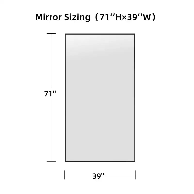 Miroir rectangulaire intégral 59*35, Miroir sur pied à cadre en alliage d'aluminium argenté, Miroir de courtoisie pour salle de bain, chambre, entrée, salon/dressing