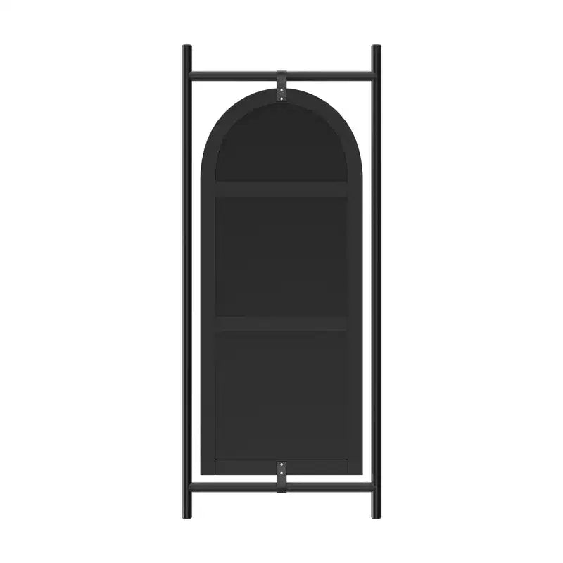 Miroir rectangulaire intégral 59*35, Miroir sur pied à cadre en alliage d'aluminium argenté, Miroir de courtoisie pour salle de bain, chambre, entrée, salon/dressing