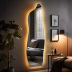 Miroir Infini 3 Couleurs 63x24, Miroir de Coiffeuse LED pour Salle de Bain, Entrée de Chambre à Coucher, Salon/Dressing