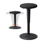 VEVOR Wobble Chair,Height-Adjustable (21.7-28.3) Active Chair,Flexible Seating Wobble Stool Made of Iron Improves Focus & Posture, Age 12-18, Black