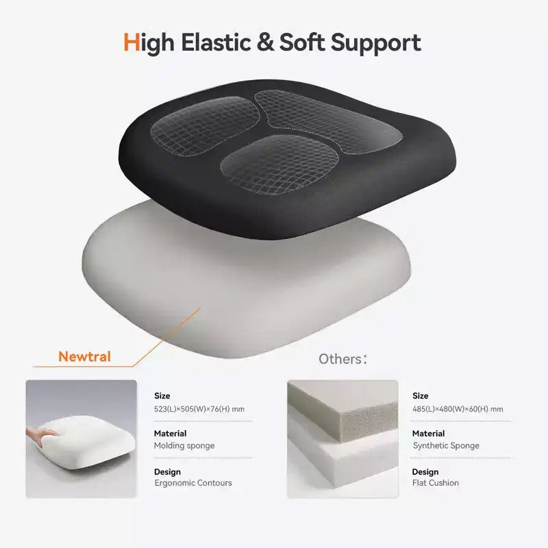 Chaise de bureau ergonomique Newtral - Noir