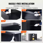 Armoire de rangement en métal VEVOR avec 2 portes magnétiques et 2 étagères réglables, capacité de 90,7 kg par étagère, armoire de rangement en acier verrouillable