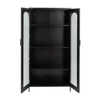 Vitrine haute en métal noir Storied Home Solstice
