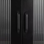 Vitrine haute en métal noir Storied Home Solstice