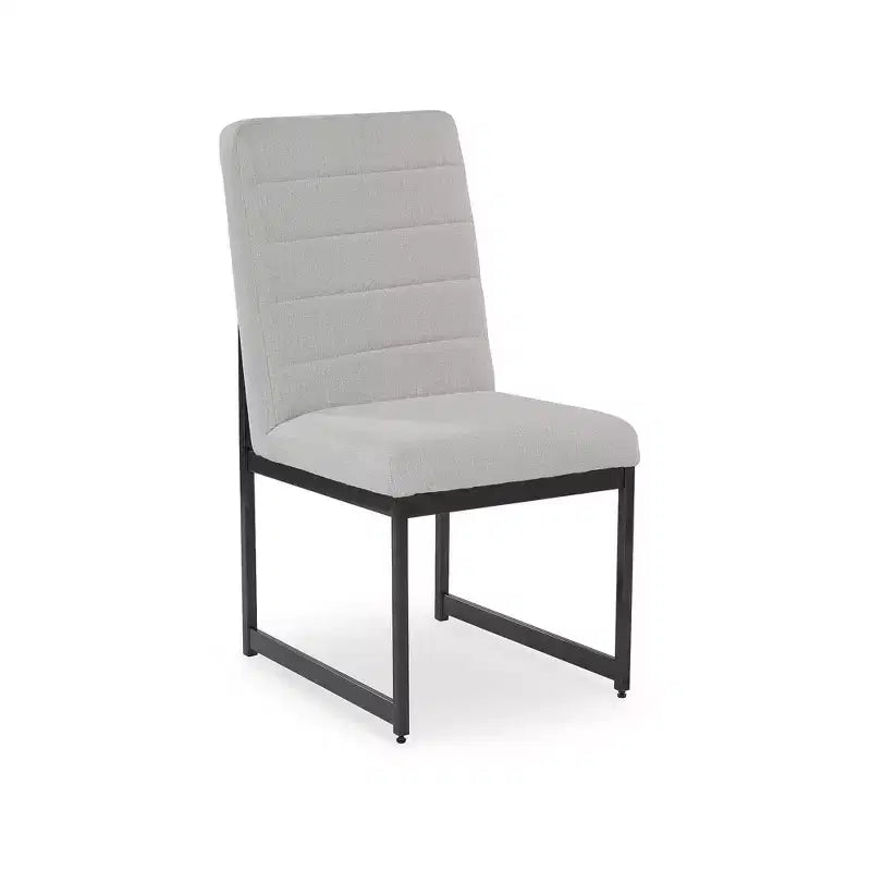 Signature Design by Ashley Tomtyn, Chaises de salle à manger modernes rembourrées, Lot de 2, Beige