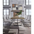 Signature Design by Ashley Tomtyn, Chaises de salle à manger modernes rembourrées, Lot de 2, Beige