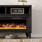 Meuble TV Amerlife 65 avec foyer électrique en verre 60