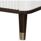 Table de chevet en bois à 2 tiroirs GDFStudio Jean avec port USB