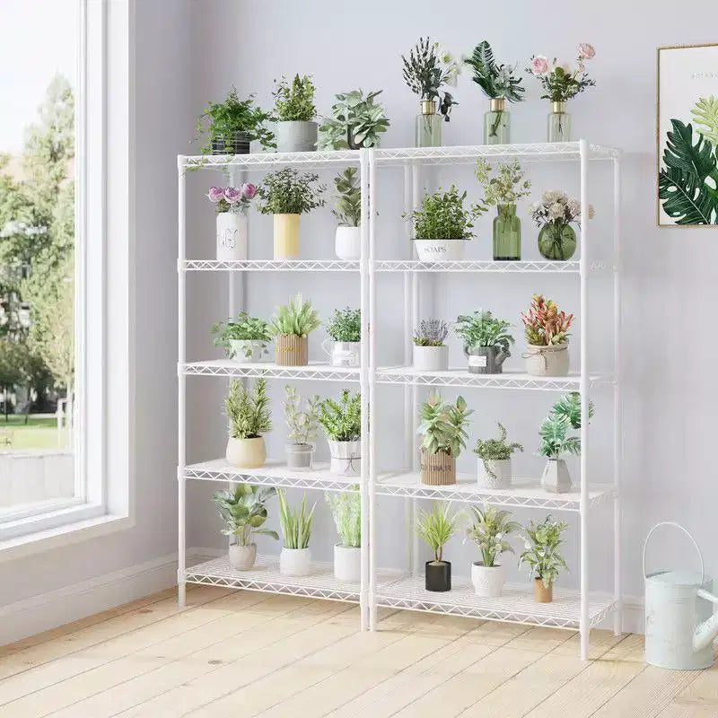 Étagère de rangement Karl Home à 5 niveaux, en fil métallique, coloris noir