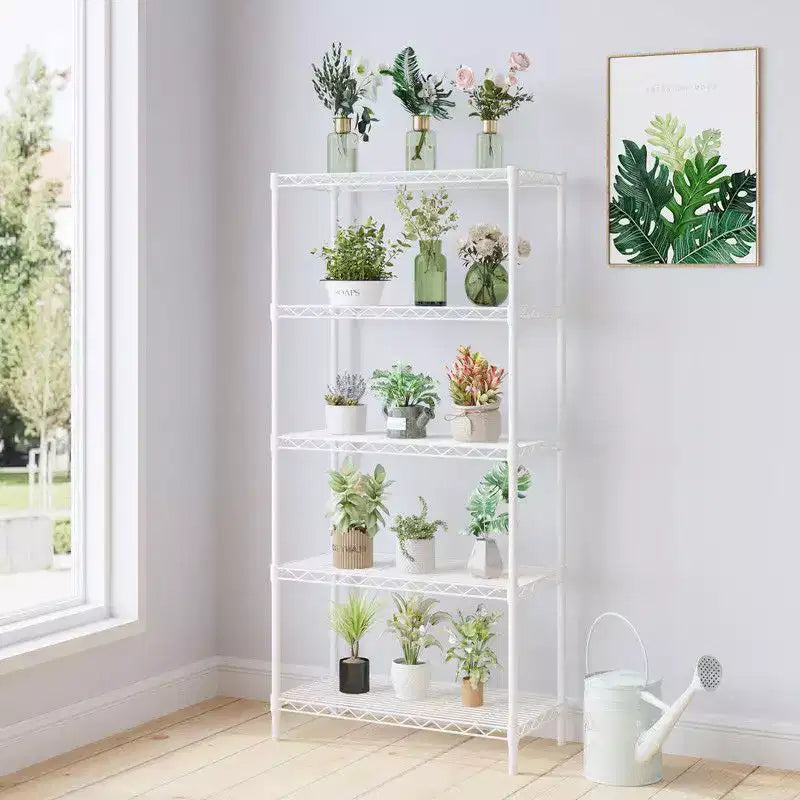 Étagère de rangement Karl Home à 5 niveaux, en fil métallique, coloris noir