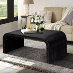 Okak Farmhouse Crafts Table Basse Courbe Design Art Déco pour Salon/Bureau, Gain de Place, Montage Facile