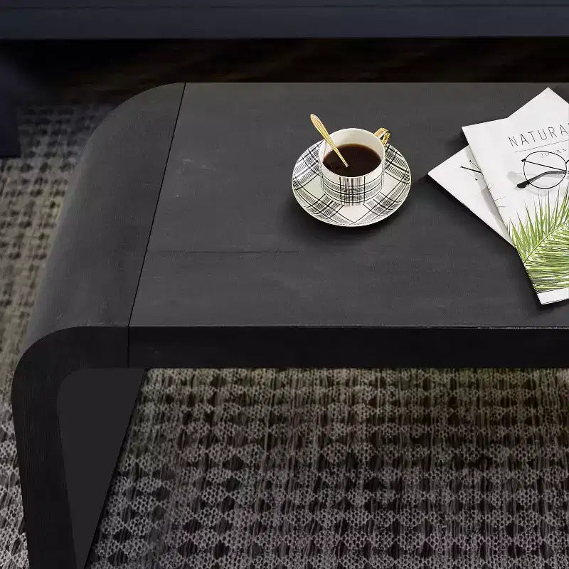 Okak Farmhouse Crafts Table Basse Courbe Design Art Déco pour Salon/Bureau, Gain de Place, Montage Facile