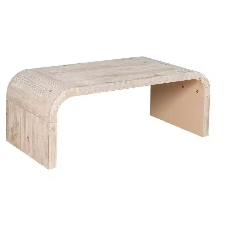 Okak Farmhouse Crafts Table Basse Courbe Design Art Déco pour Salon/Bureau, Gain de Place, Montage Facile