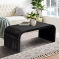 Okak Farmhouse Crafts Table Basse Courbe Design Art Déco pour Salon/Bureau, Gain de Place, Montage Facile