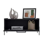 Okak 15 Tables basses rectangulaires minimalistes avec armoire escamotable et étagère ouverte pour salon/bureau, gain de place