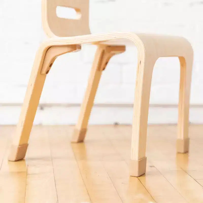 ECR4Kids Chaise empilable en bois courbé, hauteur d'assise 40,64 cm, meuble Montessori, lot de 2
