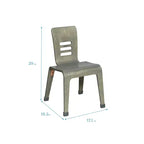 ECR4Kids Chaise empilable en bois courbé, hauteur d'assise 40,64 cm, meuble Montessori, lot de 2