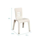 ECR4Kids Chaise empilable en bois courbé, hauteur d'assise 40,64 cm, meuble Montessori, lot de 2