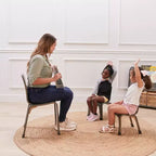 ECR4Kids Chaise empilable en bois courbé, hauteur d'assise 40,64 cm, meuble Montessori, lot de 2