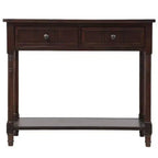 La console traditionnelle Misty Moon Daisy Series avec deux tiroirs et une étagère inférieure (Espresso)