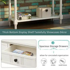 La console traditionnelle Misty Moon Daisy Series avec deux tiroirs et une étagère inférieure (Espresso)