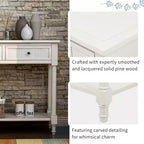 La console traditionnelle Misty Moon Daisy Series avec deux tiroirs et une étagère inférieure (Espresso)