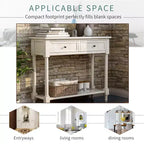 La console traditionnelle Misty Moon Daisy Series avec deux tiroirs et une étagère inférieure (Espresso)