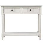 La console traditionnelle Misty Moon Daisy Series avec deux tiroirs et une étagère inférieure (Espresso)