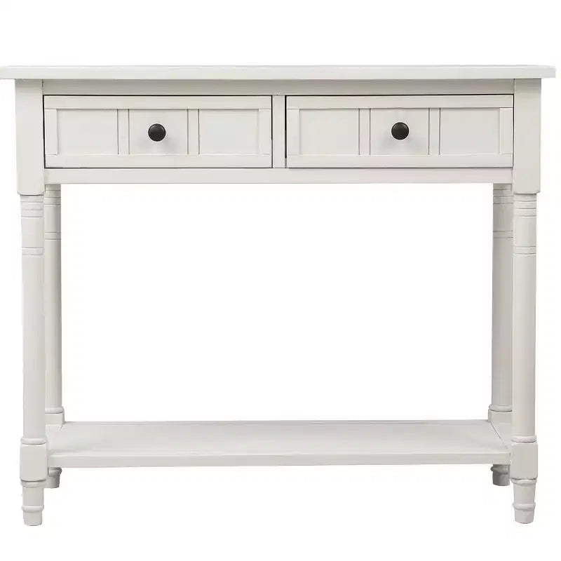 La console traditionnelle Misty Moon Daisy Series avec deux tiroirs et une étagère inférieure (Espresso)
