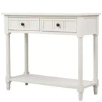 La console traditionnelle Misty Moon Daisy Series avec deux tiroirs et une étagère inférieure (Espresso)