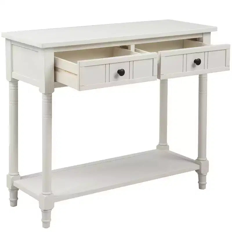 La console traditionnelle Misty Moon Daisy Series avec deux tiroirs et une étagère inférieure (Espresso)