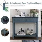 La console traditionnelle Misty Moon Daisy Series avec deux tiroirs et une étagère inférieure (Espresso)