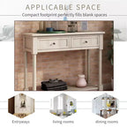 La console traditionnelle Misty Moon Daisy Series avec deux tiroirs et une étagère inférieure (Espresso)