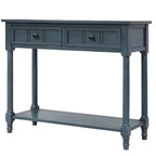 La console traditionnelle Misty Moon Daisy Series avec deux tiroirs et une étagère inférieure (Espresso)