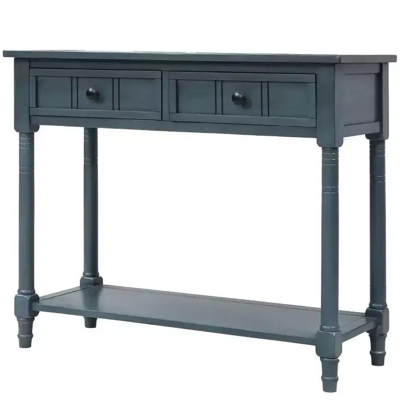 La console traditionnelle Misty Moon Daisy Series avec deux tiroirs et une étagère inférieure (Espresso)