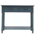 La console traditionnelle Misty Moon Daisy Series avec deux tiroirs et une étagère inférieure (Espresso)