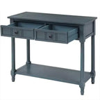 La console traditionnelle Misty Moon Daisy Series avec deux tiroirs et une étagère inférieure (Espresso)