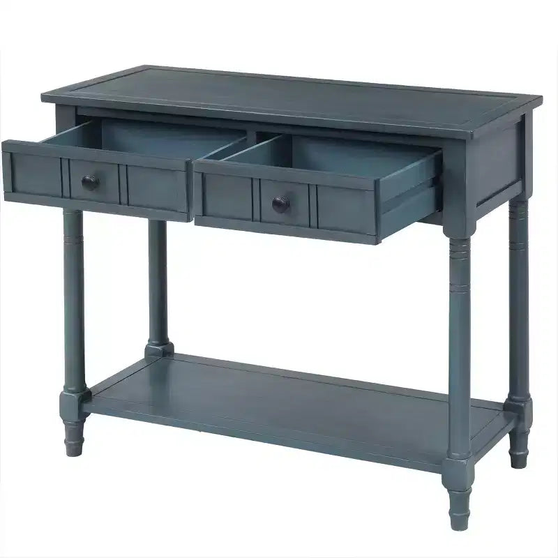 La console traditionnelle Misty Moon Daisy Series avec deux tiroirs et une étagère inférieure (Espresso)