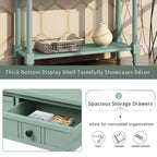 La console traditionnelle Misty Moon Daisy Series avec deux tiroirs et une étagère inférieure (Espresso)
