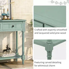 La console traditionnelle Misty Moon Daisy Series avec deux tiroirs et une étagère inférieure (Espresso)